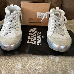Golden Goose Midstar Snow Nubak Silver Sole/39